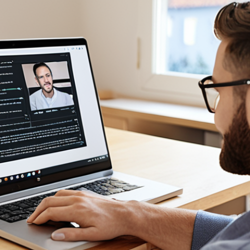 Blogger using AI for Article Writing**

Prompt: A person sitting at a desk, smiling, with a laptop displaying an AI writing tool interface (like Jasper or Rytr). The background shows a bright, modern home office. Focus on the ease and efficiency of using AI.

**