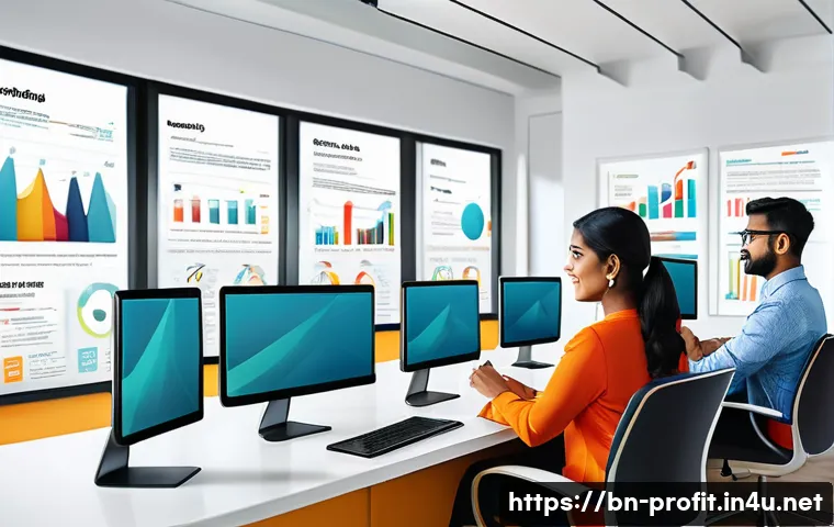 데이터 기반 마케팅 최적화 - A detailed and vibrant illustration of a Bengali digital marketing team analyzing customer behavior ...