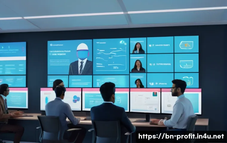 챗봇 비즈니스 수익 구조 - A modern digital customer service center scene featuring a diverse group of Bengali business profess...